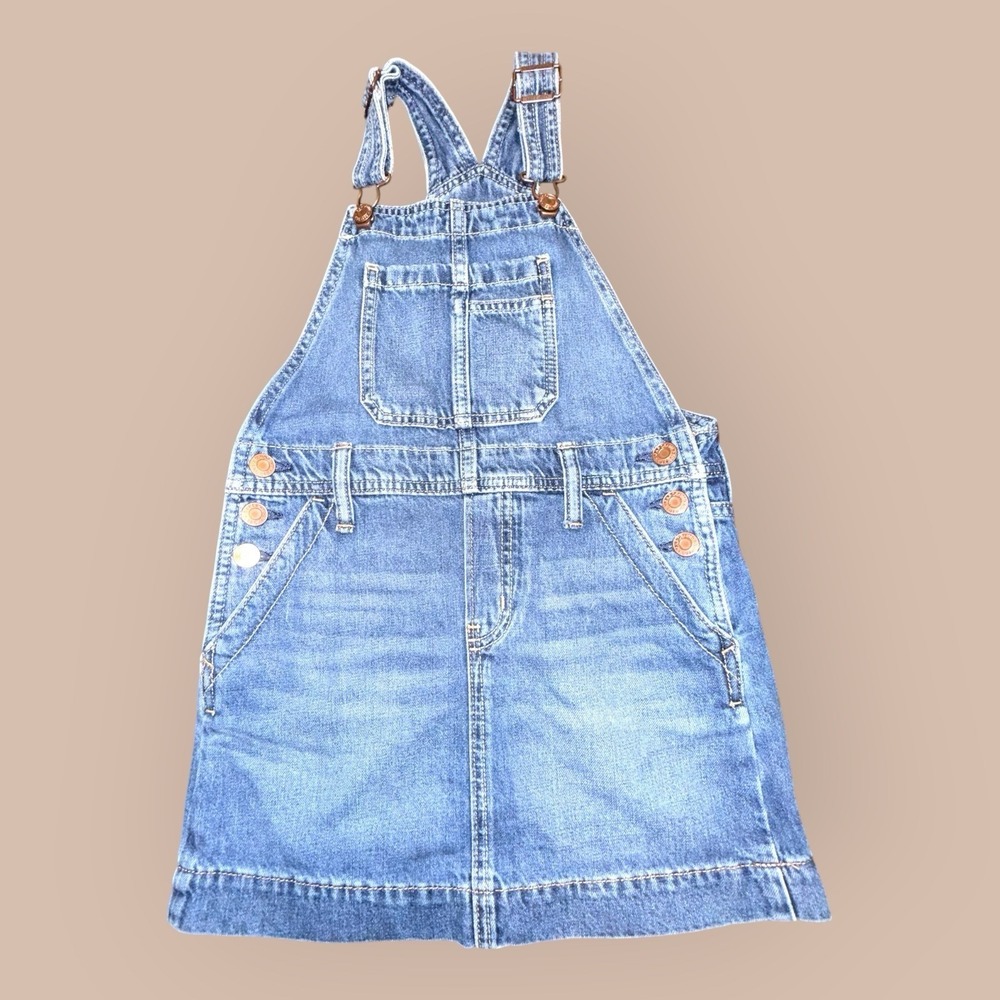 Gap Kids Denim Overall Dress Size S Blue Jean Pinafore Adjustable Straps